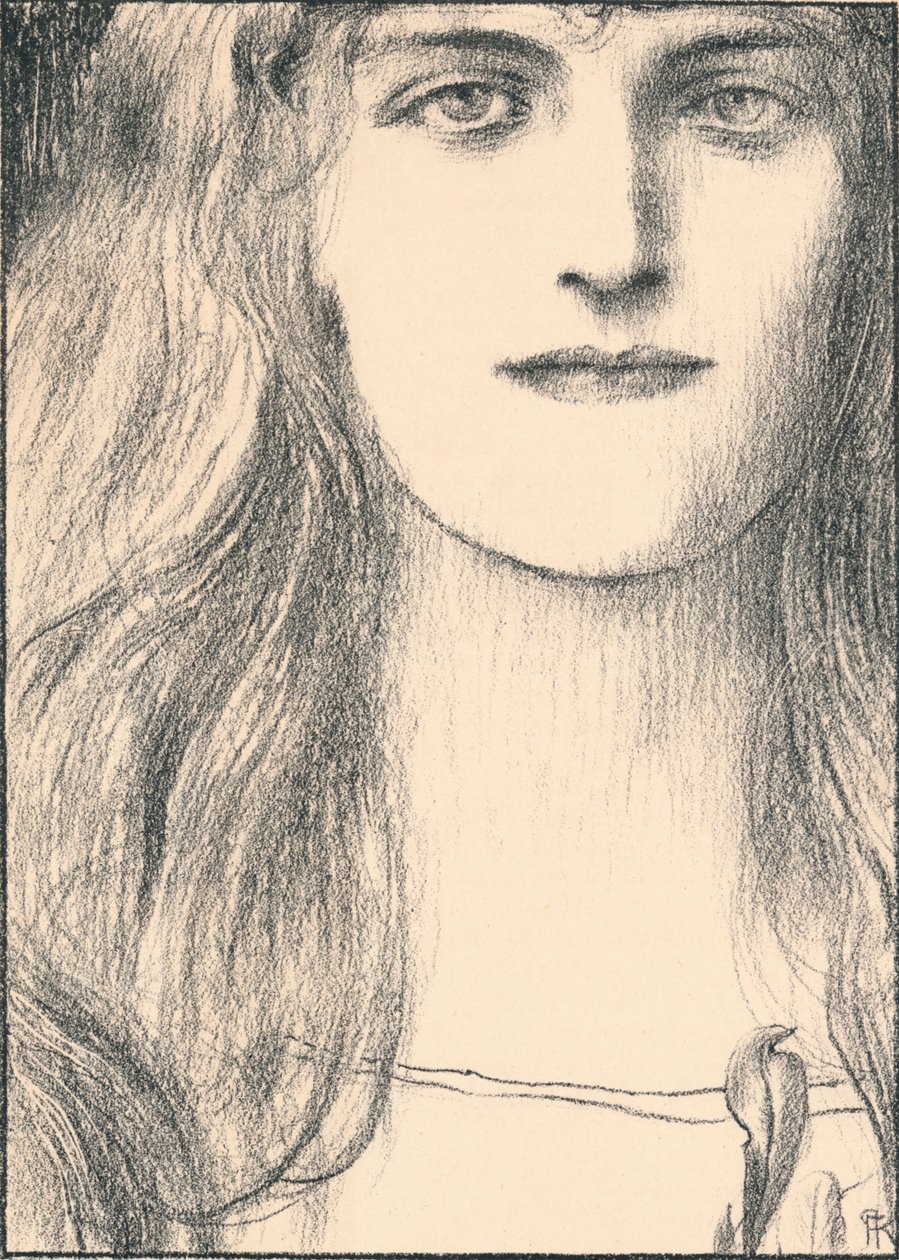 头朝前，1898年 作者 费尔南德·科诺普夫