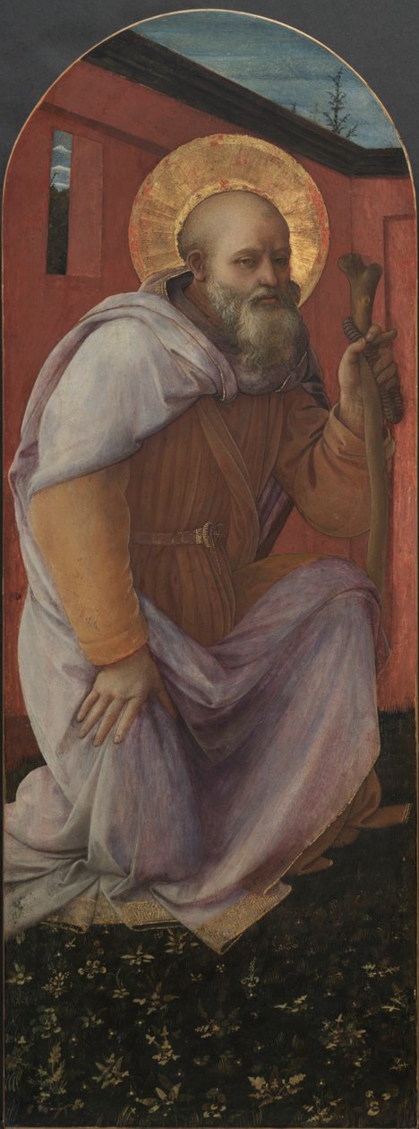 三联画中的画板：圣安东尼方丈 作者 菲利波·利皮（Filippo Lippi）