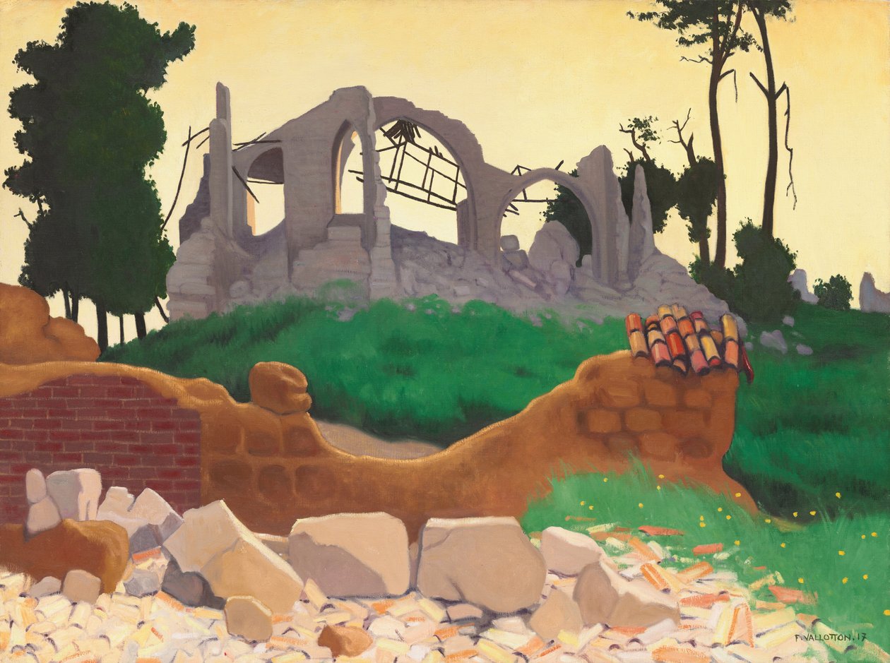 苏安的教堂，1917年。 作者 费利克斯·瓦尔洛顿