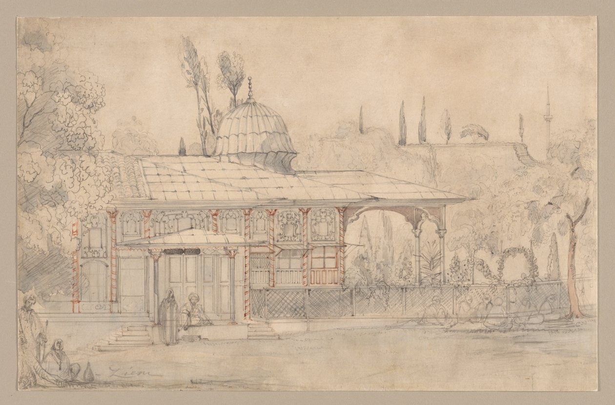 清真寺附近的凉亭，1800年代。 作者 费利克斯·齐姆