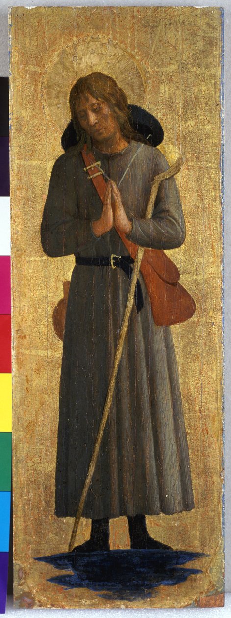 A Saint，c.1435-40（杨木上的蛋彩画） 作者 弗拉·安杰利科