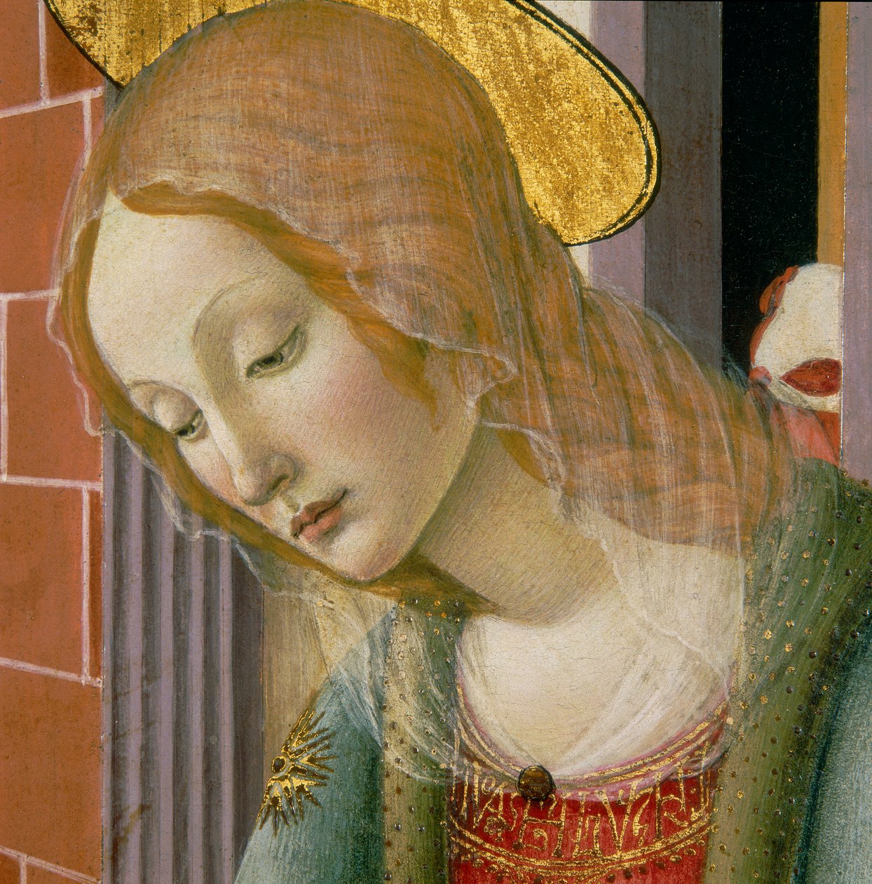 面对圣母，细节 作者 弗朗切斯科·波蒂奇尼（Francesco Botticini）