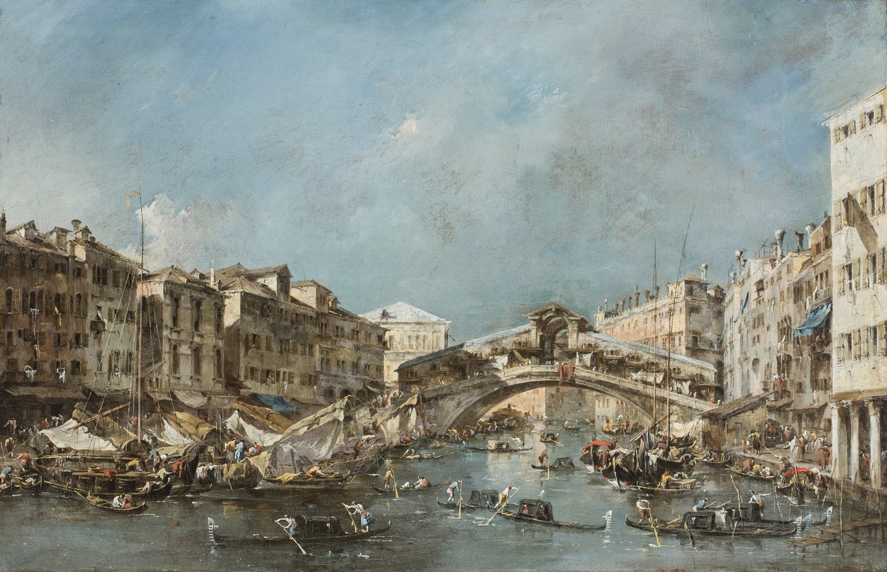 里亚托桥，1775年 作者 弗朗切斯科·瓜迪（Francesco Guardi）
