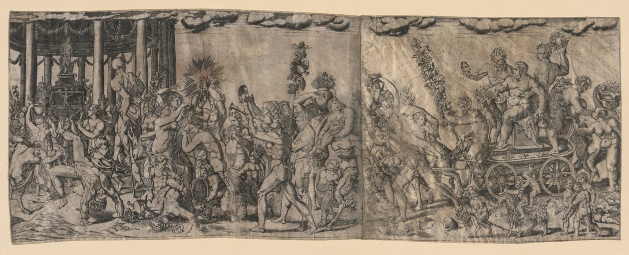 Bacchanalian场景，1500年代末-1600年代初。 作者 弗朗切斯科·贝特利（Francesco Bertelli）