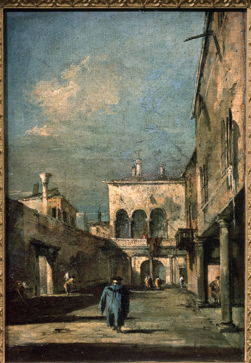 威尼斯人的庭院 作者 弗朗切斯科·瓜迪（Francesco Guardi）