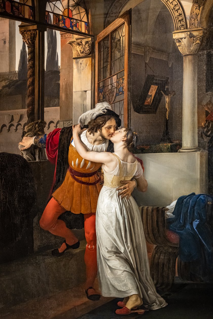 罗密欧对朱丽叶的最后一吻 作者 弗朗切斯科·海耶兹（Francesco Hayez）