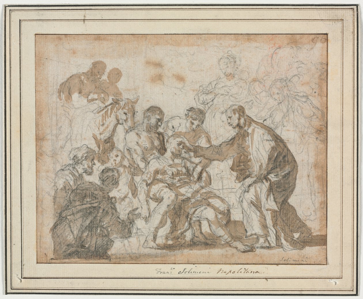 圣毛鲁斯的奇迹 作者 弗朗切斯科·索利米娜（Francesco Solimena）