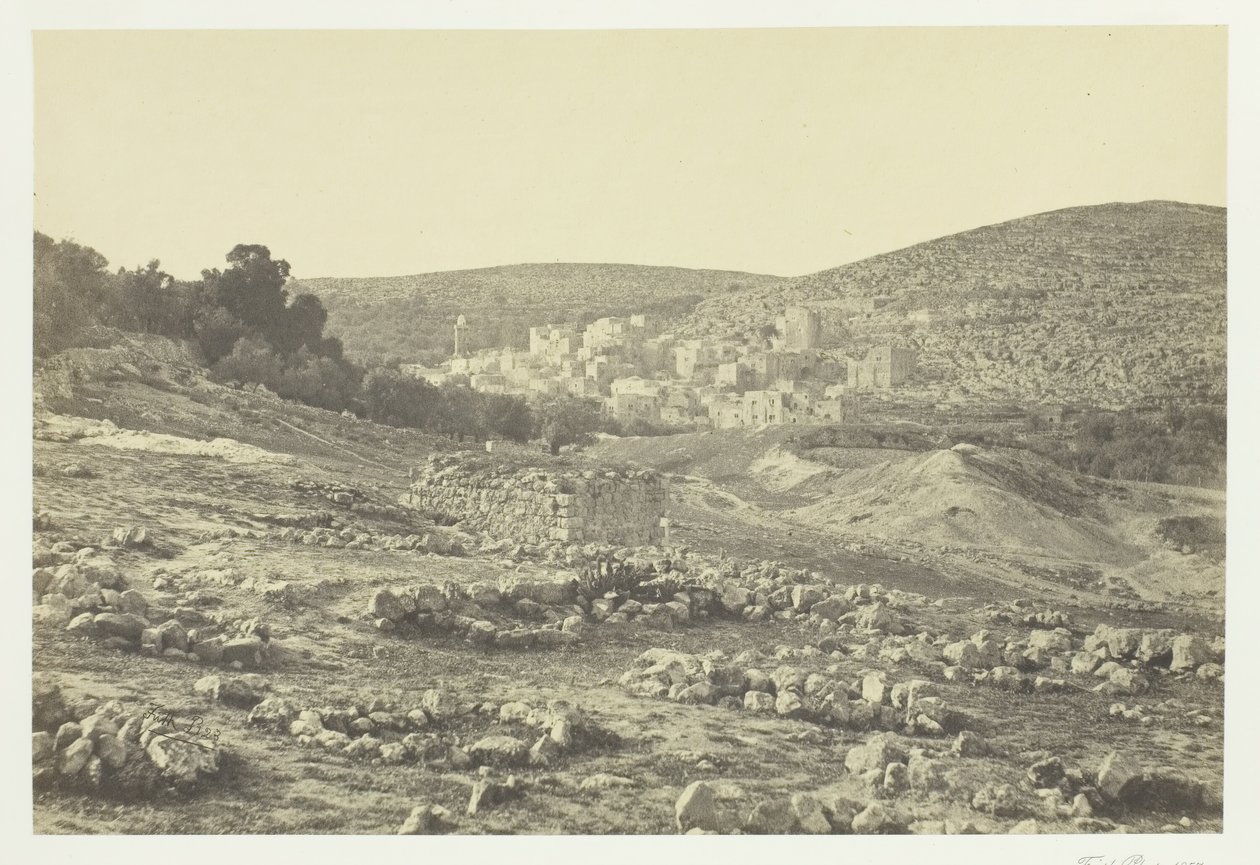 希伯伦的风景，1857年。 作者 弗朗西斯·弗里斯