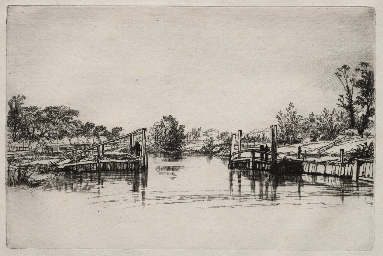 埃格姆船闸 作者 弗朗西斯·西摩·哈登（Francis Seymour Haden）