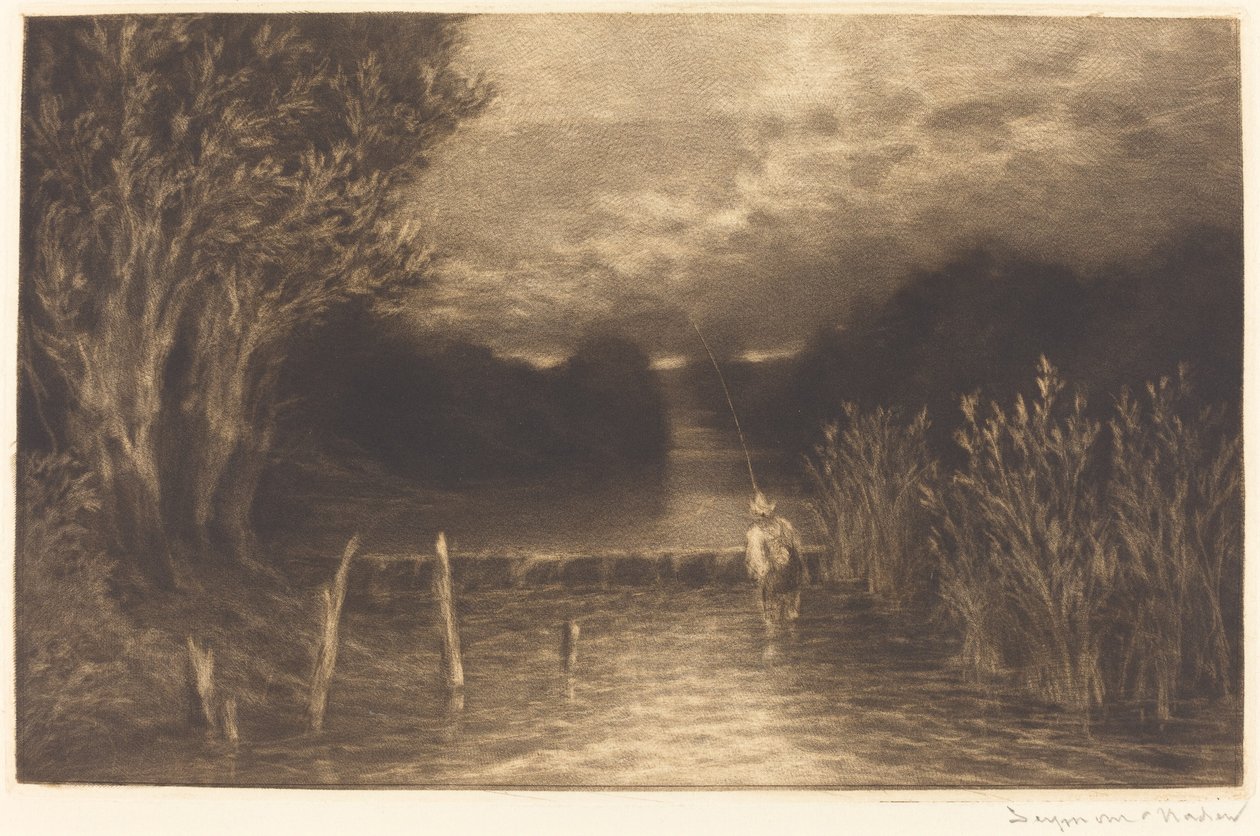 钓灰鱼 作者 弗朗西斯·西摩·哈登（Francis Seymour Haden）