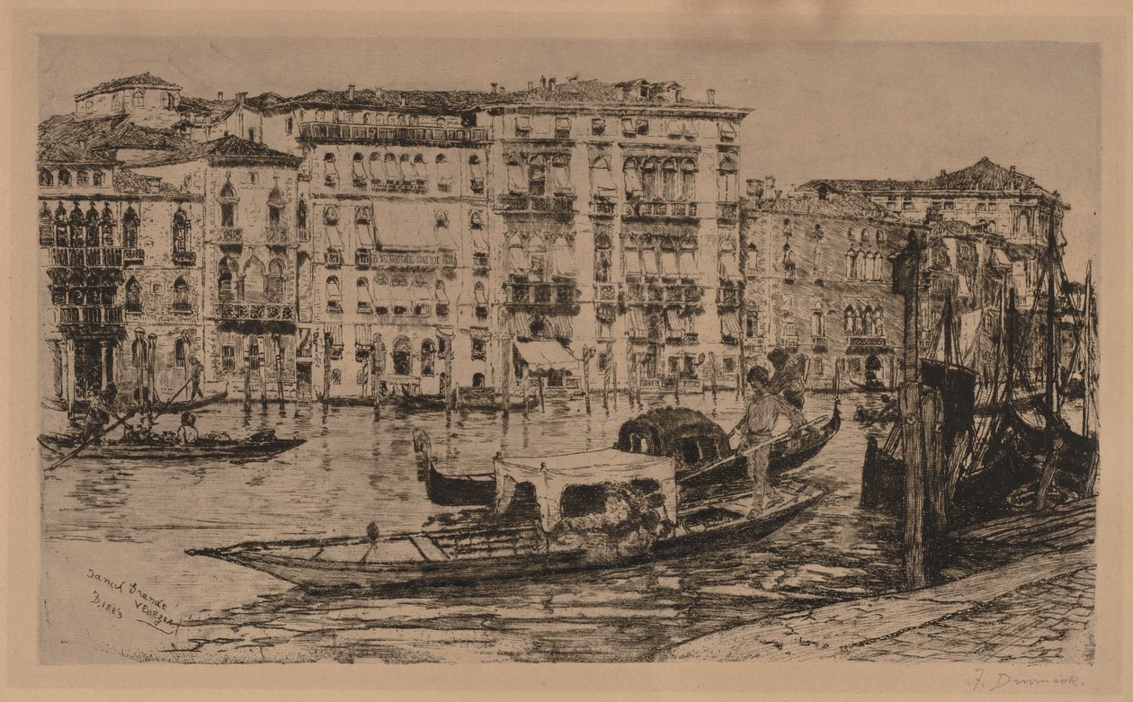 威尼斯大运河，1889年。 作者 弗兰克·杜文内克