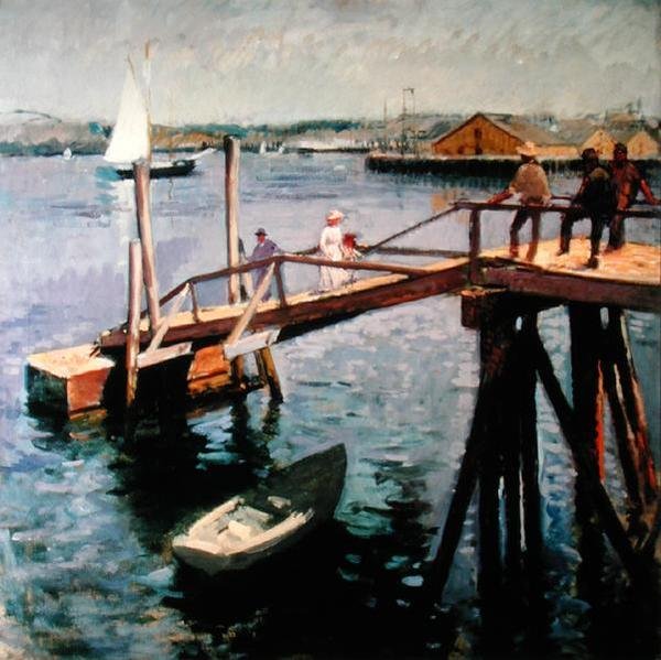 陡峭的斜坡（布面油画 作者 弗兰克·杜文内克