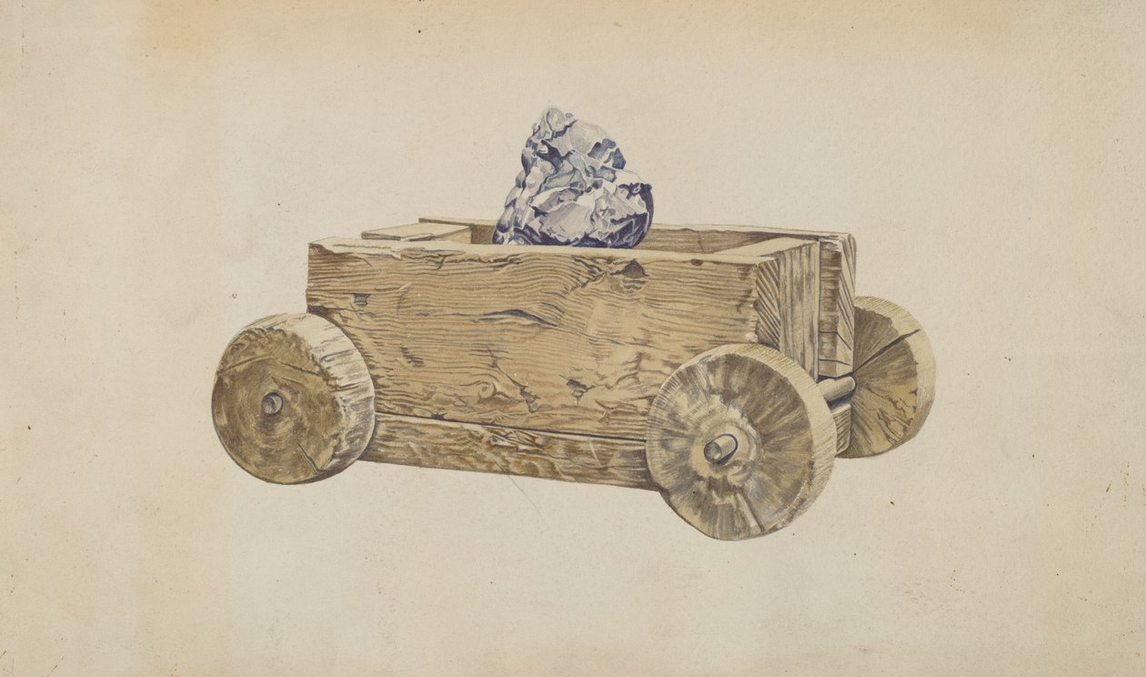 矿工的手推车，约1937年。 作者 弗兰克·艾斯曼