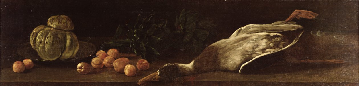 静物与鸭子，1863年 作者 弗朗索瓦·邦文