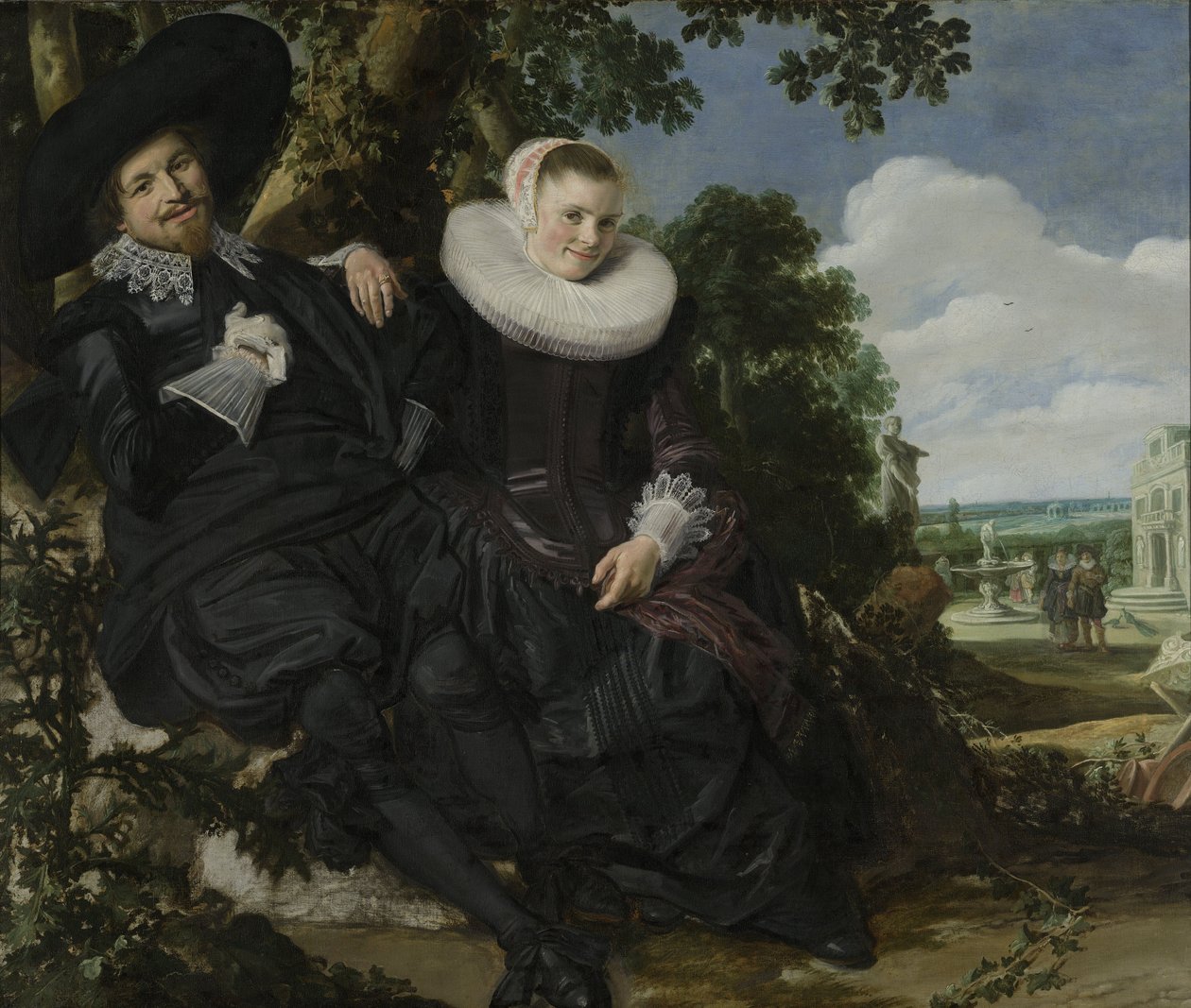 一对夫妇的画象在风景的 作者 弗兰斯·哈尔斯（Frans Hals）
