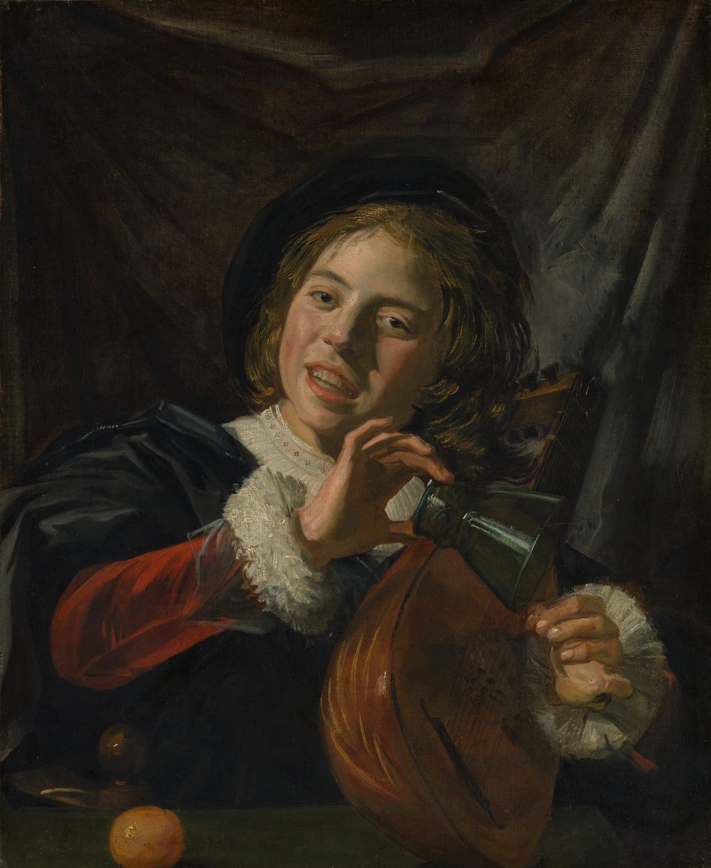 琵琶男孩，ca。 1625。 作者 弗兰斯·哈尔斯（Frans Hals）