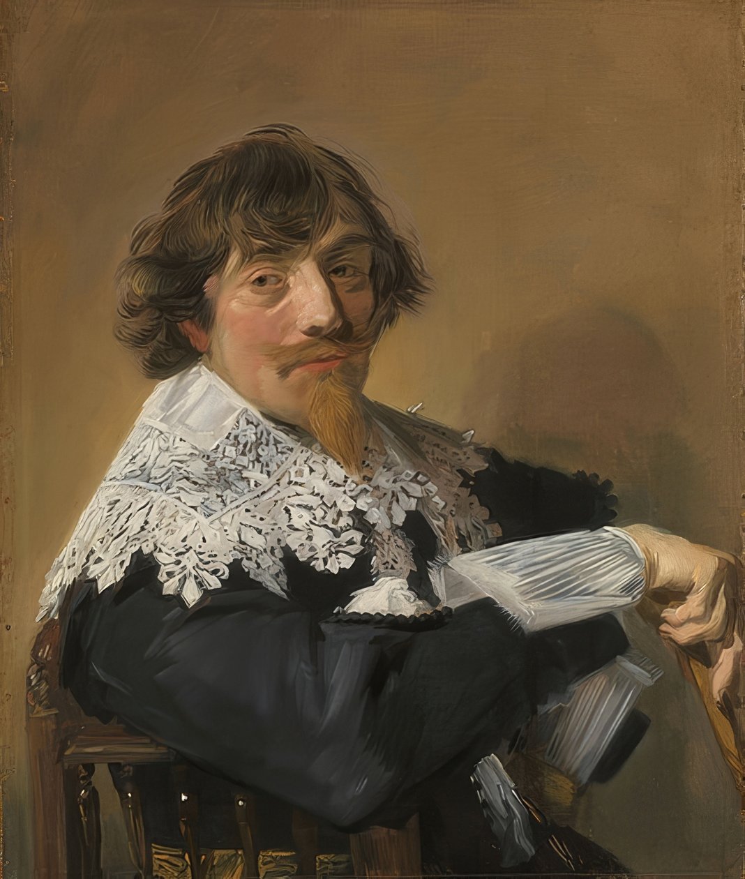 一个男人的肖像。约于1635年 作者 弗兰斯·哈尔斯（Frans Hals）