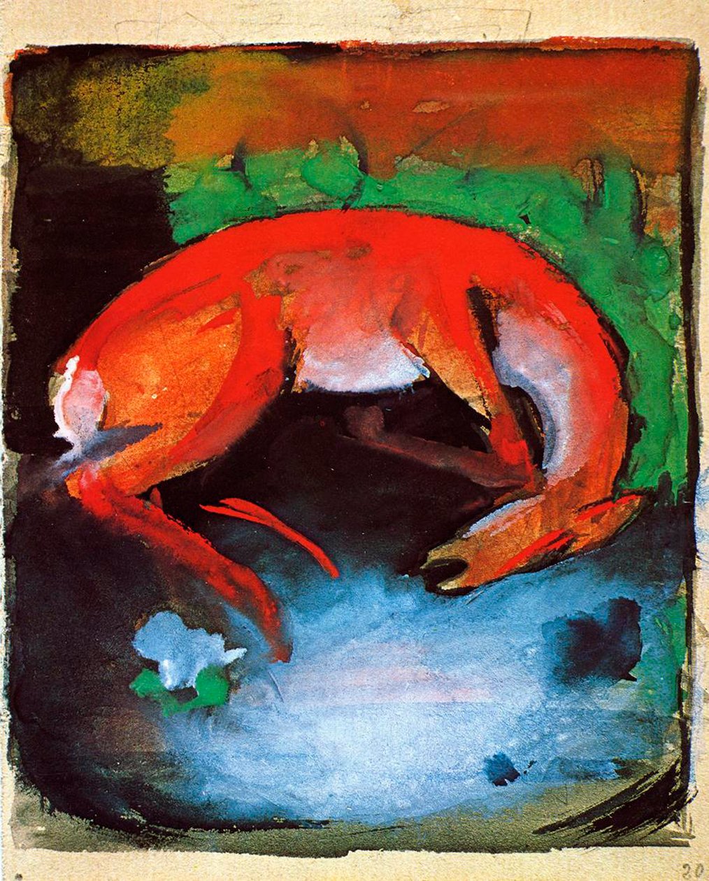 死鹿，1913年 作者 弗朗兹·马克（Franz Marc）