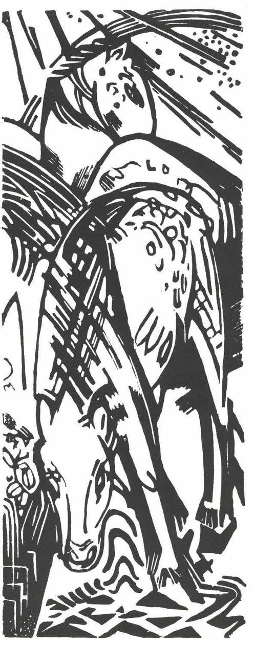 喝马 作者 弗朗兹·马克（Franz Marc）