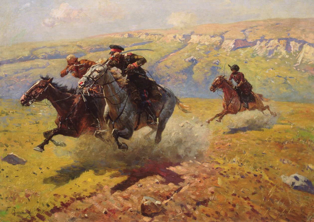 决斗，1905年 作者 弗朗兹·鲁博（Franz Roubaud）