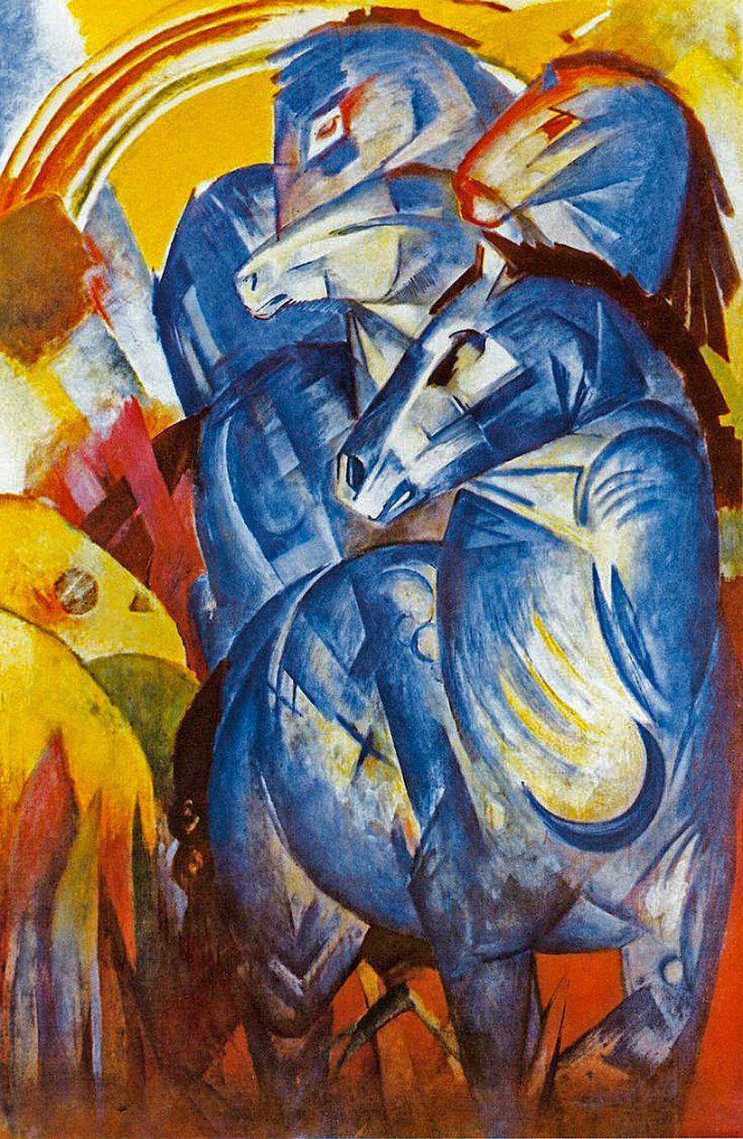一座蓝色的马塔，1913年 作者 弗朗兹·马克（Franz Marc）
