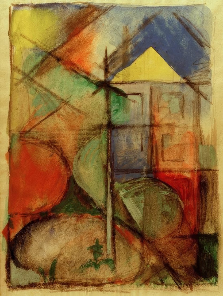 抽象构成 作者 弗朗兹·马克（Franz Marc）