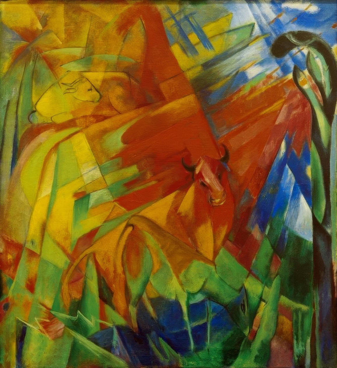 图片与牛二 作者 弗朗兹·马克（Franz Marc）