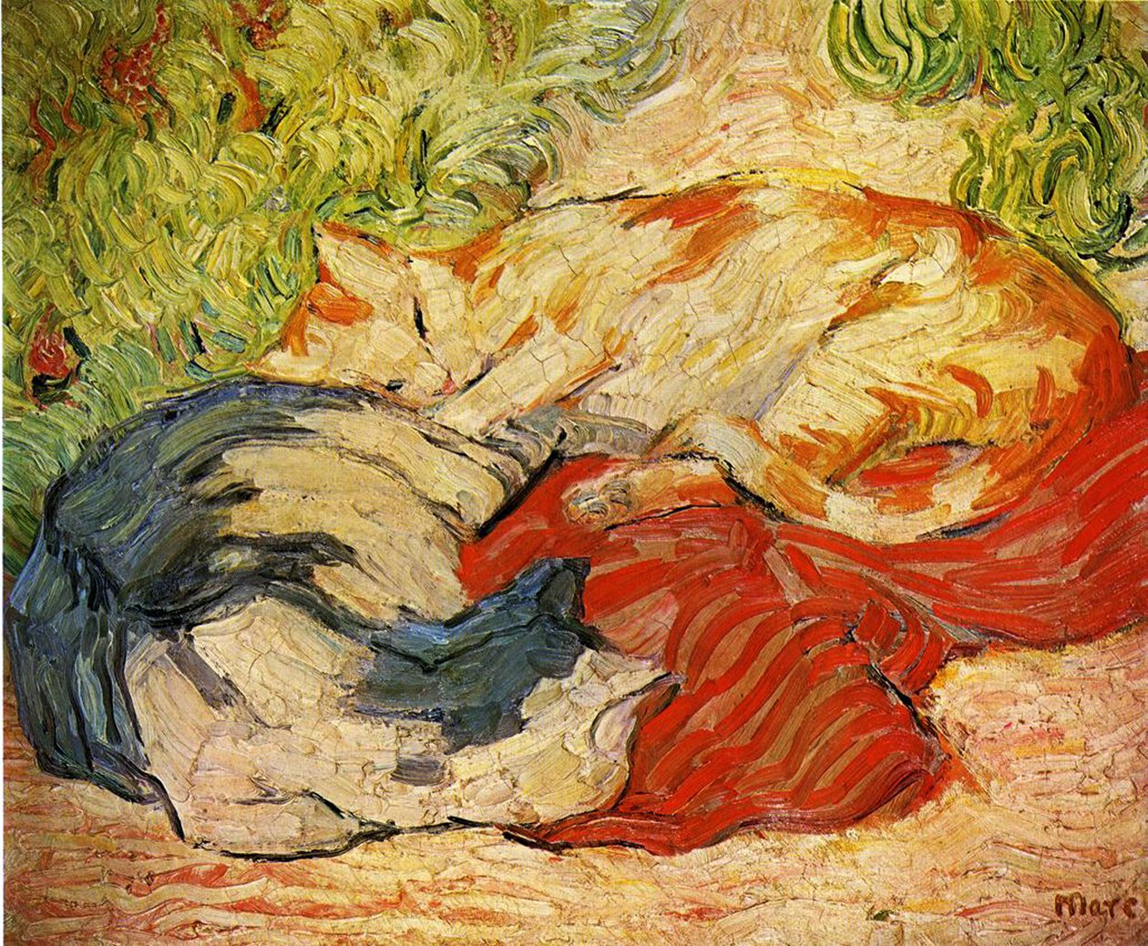 猫 作者 弗朗兹·马克（Franz Marc）
