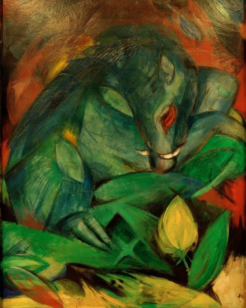 公猪和母猪（公猪） 作者 弗朗兹·马克（Franz Marc）