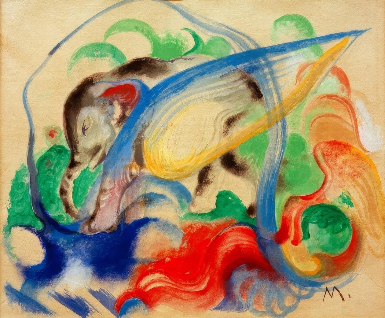 Fabeltier（格劳尔·埃莱芬特） 作者 弗朗兹·马克（Franz Marc）