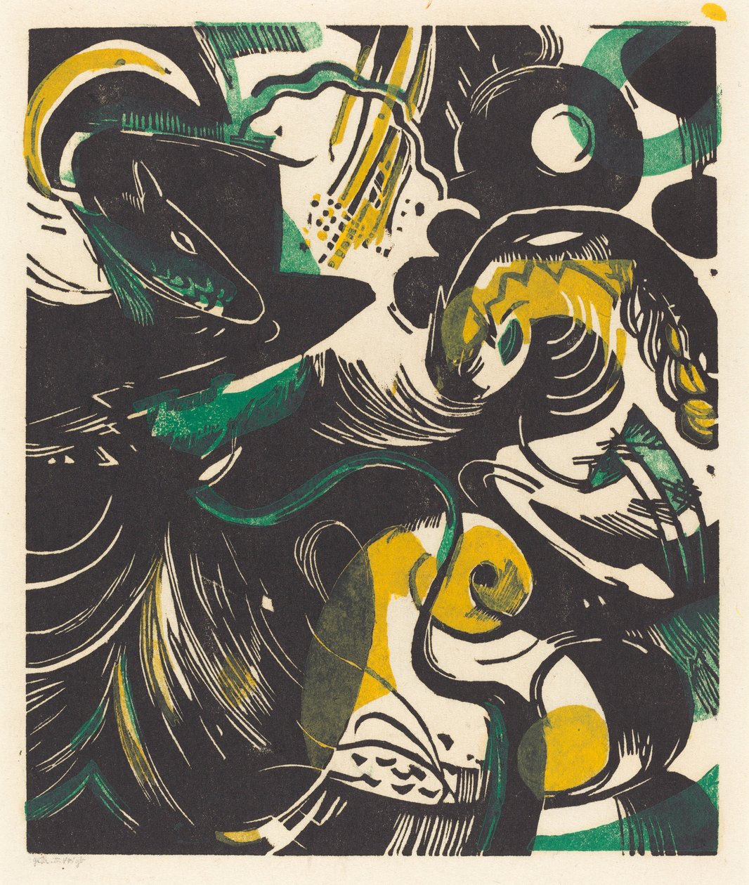 创世记II创造史II，1914年。 作者 弗朗兹·马克（Franz Marc）