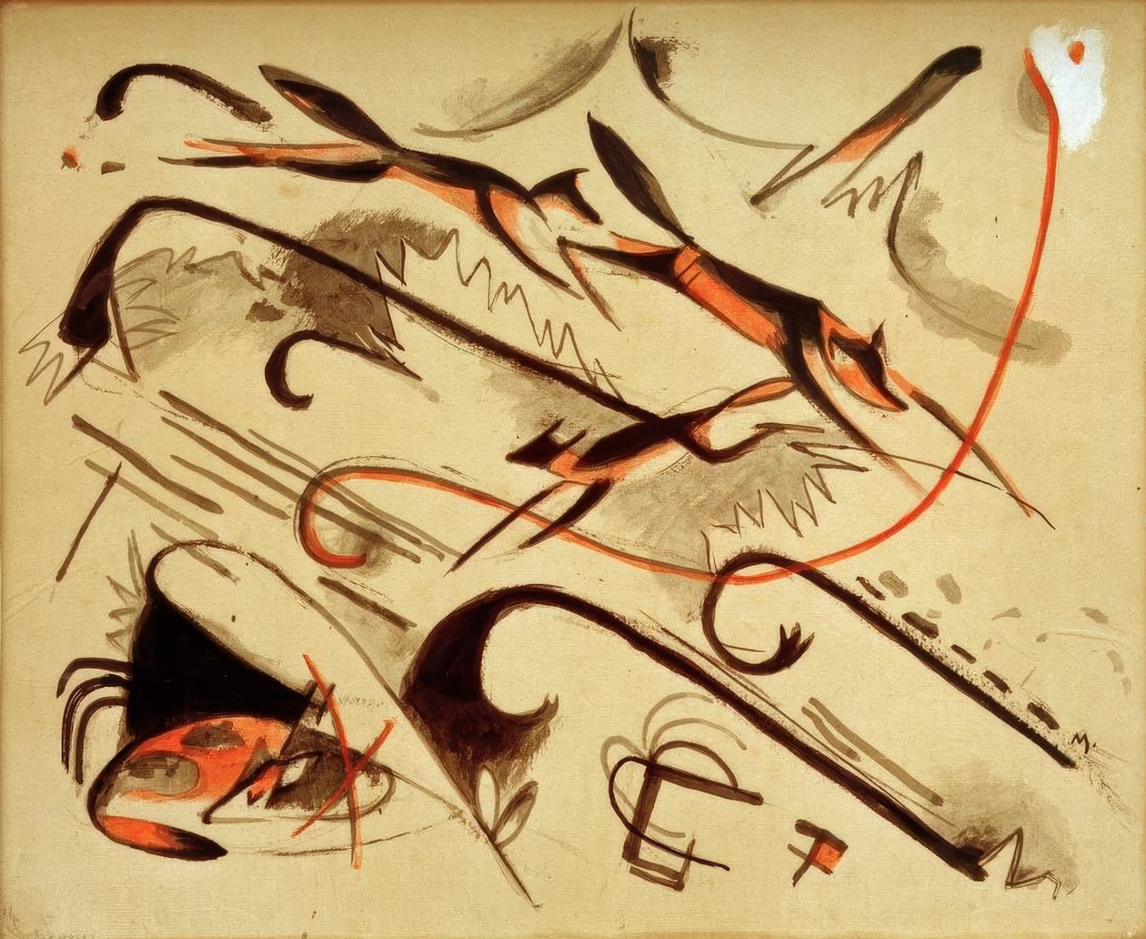 谢尔佐（玩狐狸） 作者 弗朗兹·马克（Franz Marc）