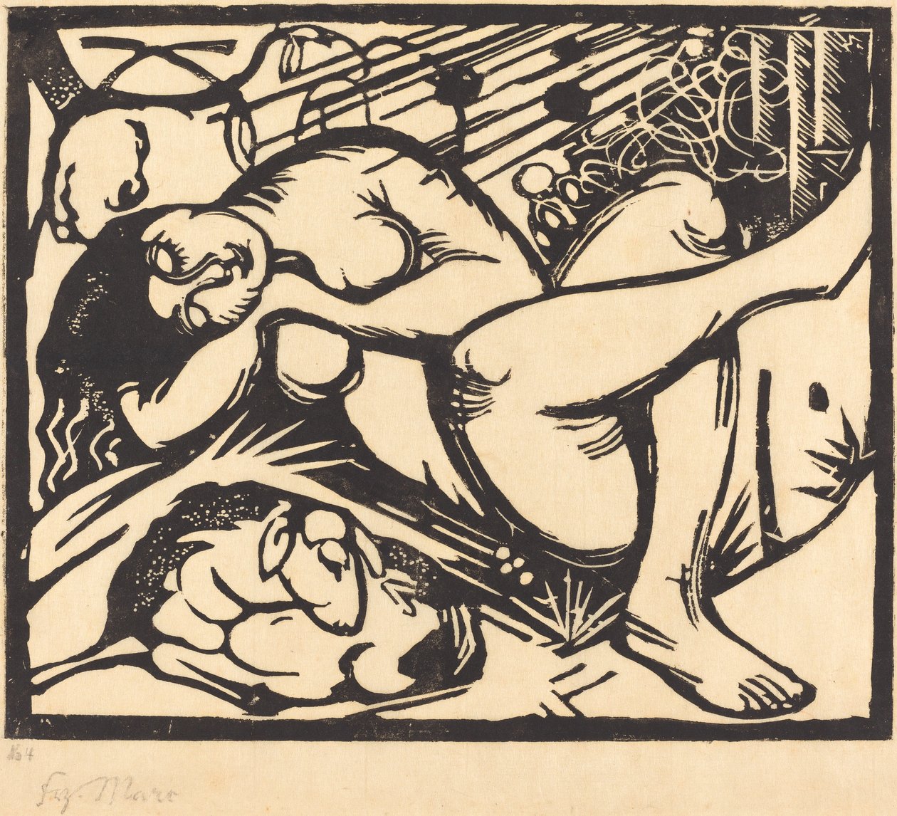 沉睡的牧羊女 作者 弗朗兹·马克（Franz Marc）