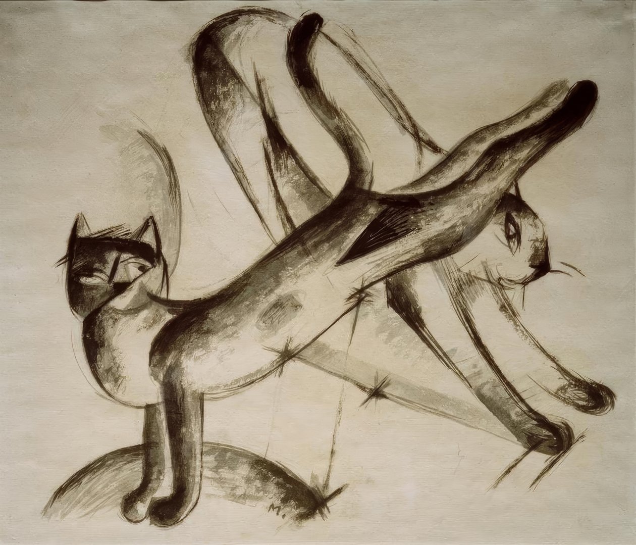 玩猫 作者 弗朗兹·马克（Franz Marc）