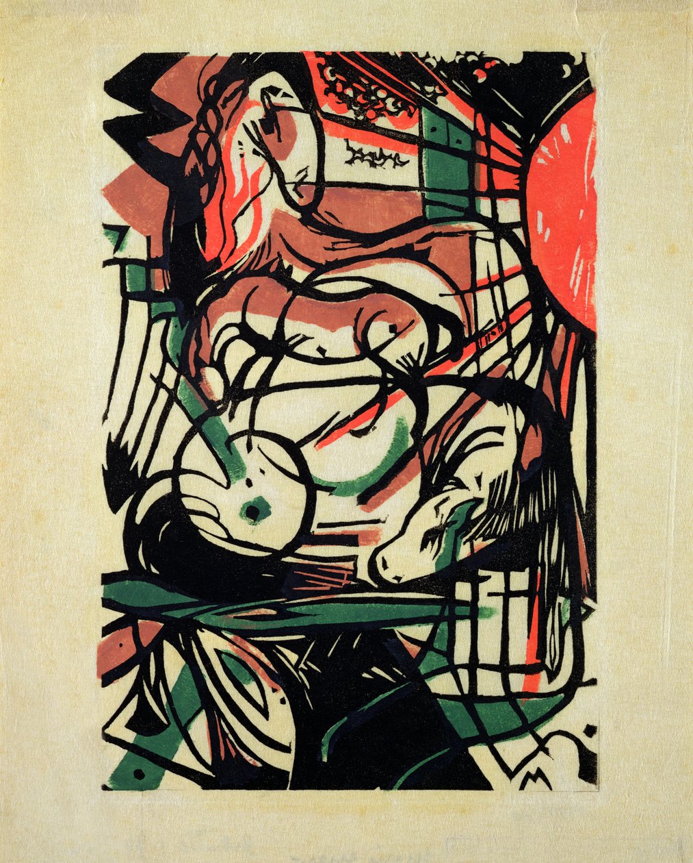 马的诞生，1913年 作者 弗朗兹·马克（Franz Marc）
