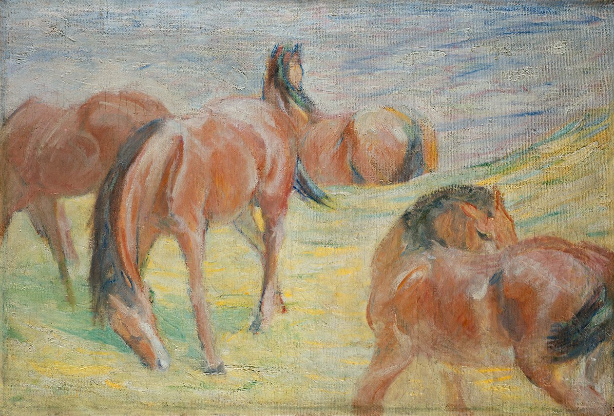 牧马 I 作者 弗朗兹·马克（Franz Marc）