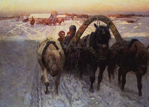 雪橇 作者 弗朗兹·鲁博（Franz Roubaud）