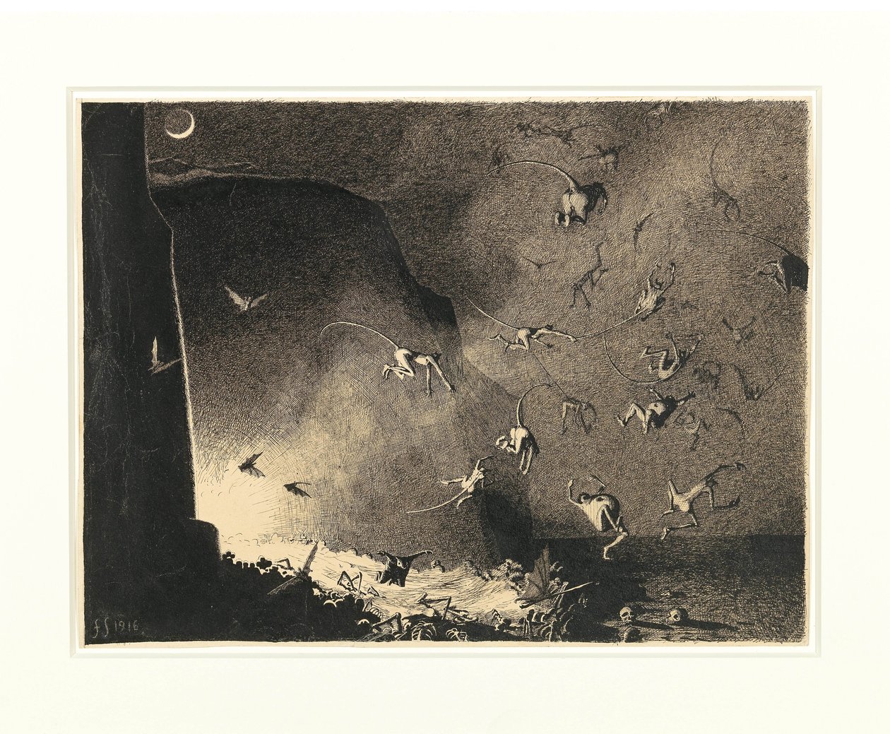 地狱之门，1916年。 作者 弗朗兹·塞德莱切克