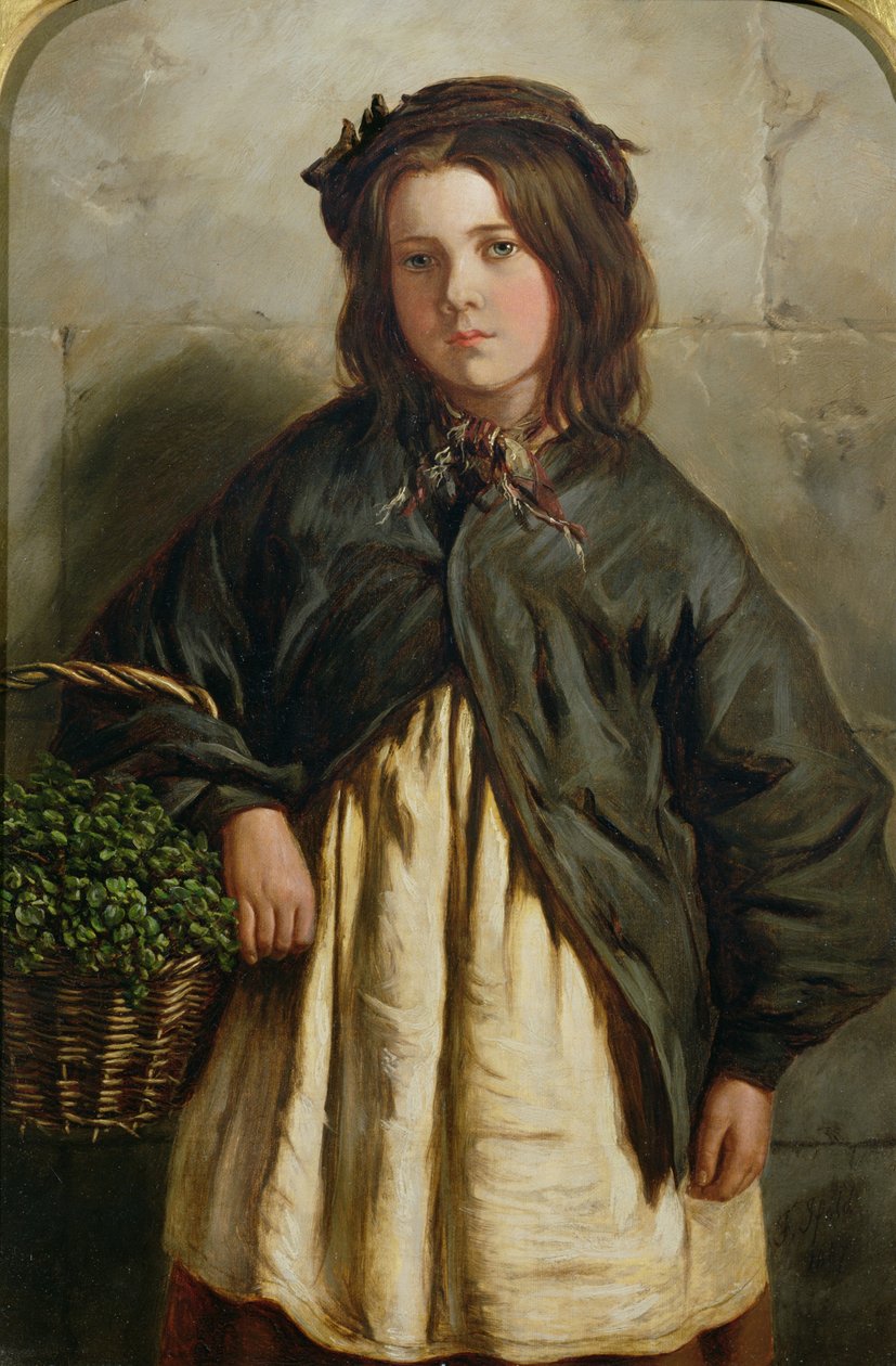 水田芥女孩，1867年 作者 弗雷德里克·伊福德