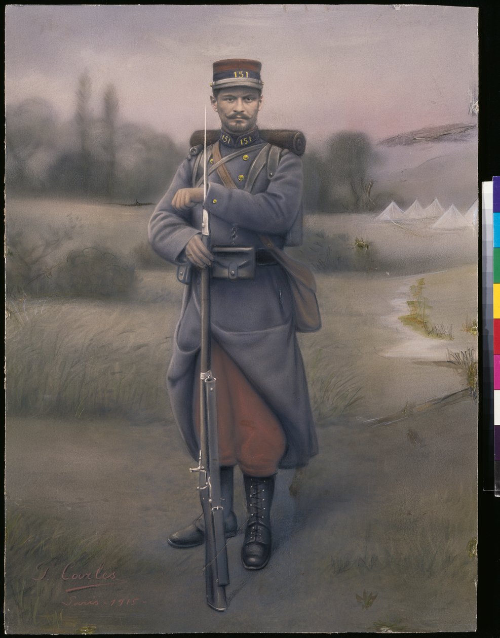 1915年第151步兵团的步兵（彩色照片） 作者 法国摄影师