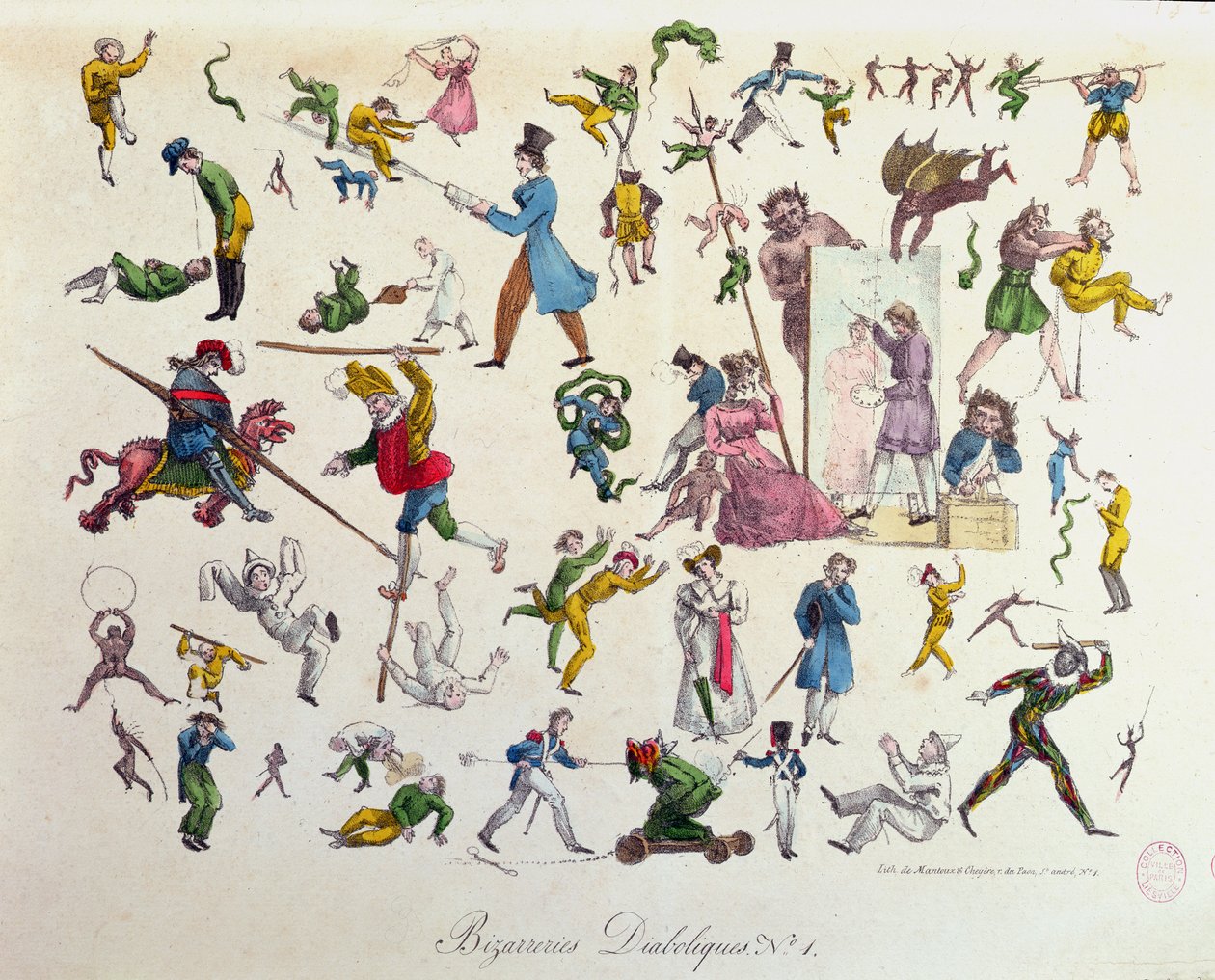 恶魔般的奇怪，1823年 作者 法语学校