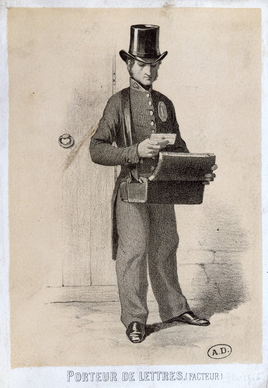邮差，1865年 作者 法语学校