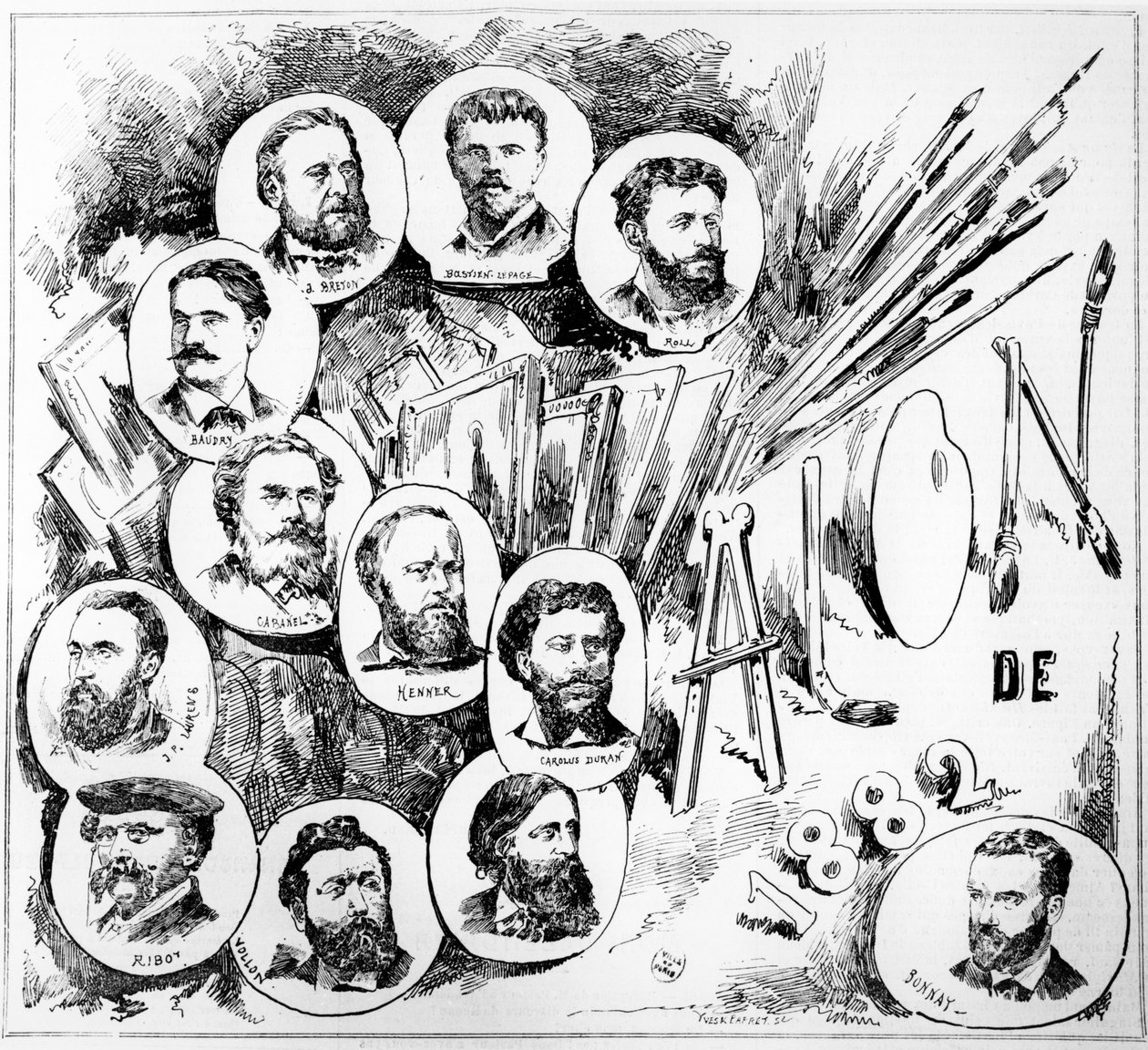 1882年的巴黎沙龙 作者 法语学校
