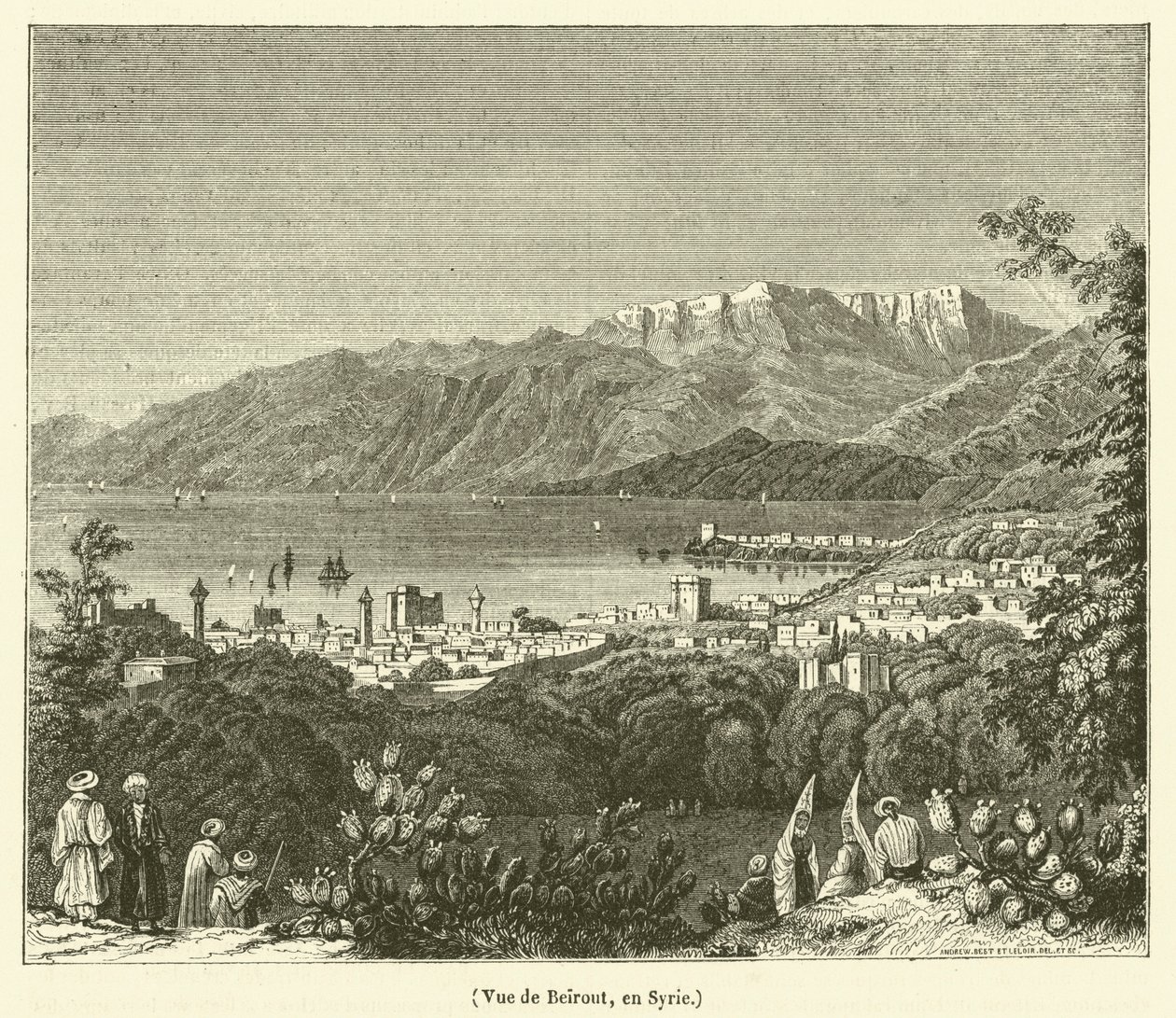 Vue de Beirout, en Syrie (engraving) 作者 法语学校