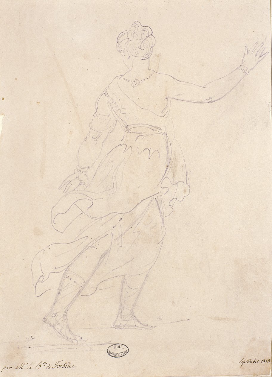 女人从后面，1813年 作者 法语学校