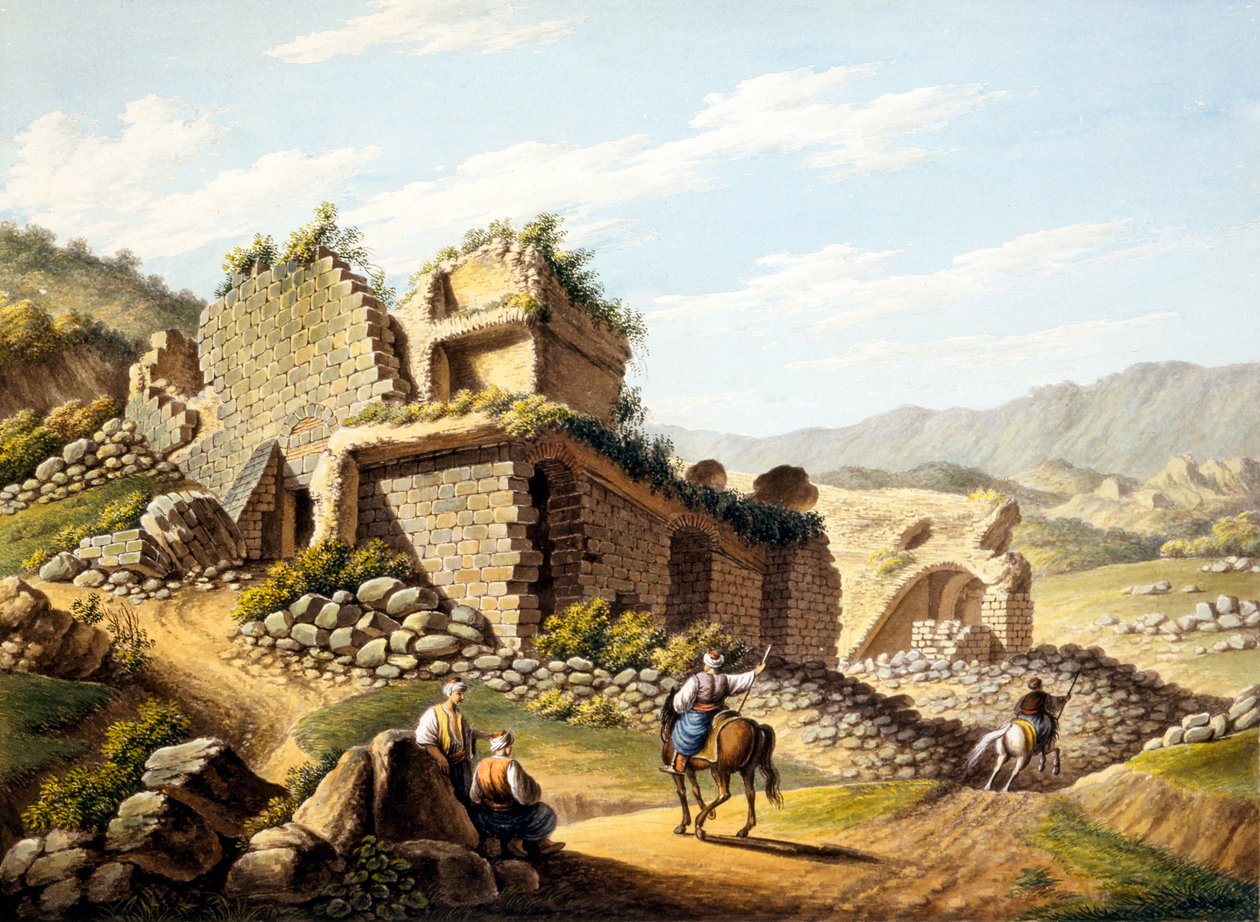 体育场的废墟，1790年代 作者 加埃塔诺·梅卡蒂（Gaetano Mercati）