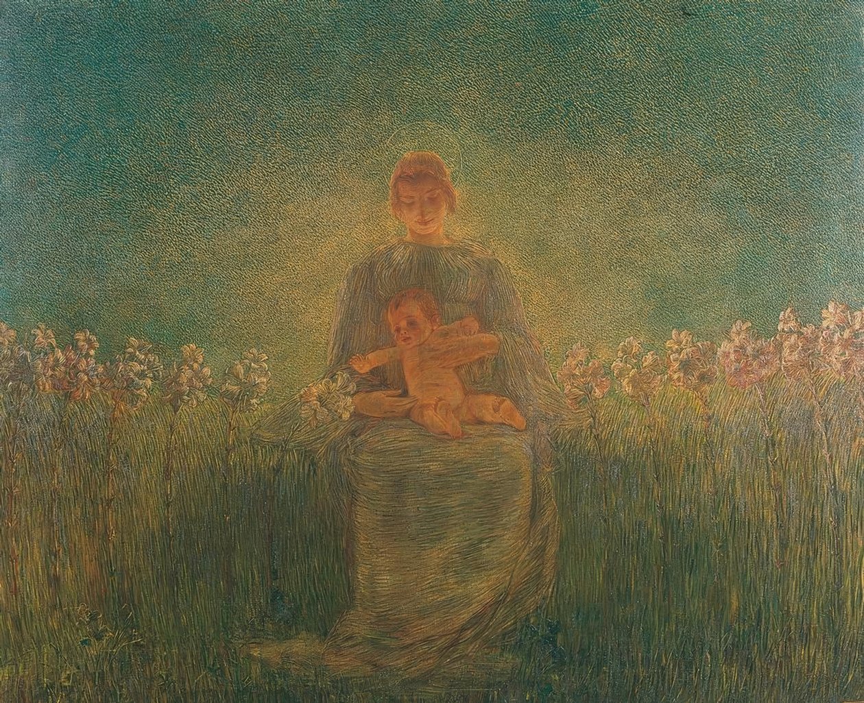 百合圣母 作者 加埃塔诺·普雷维亚蒂（Gaetano Previati）
