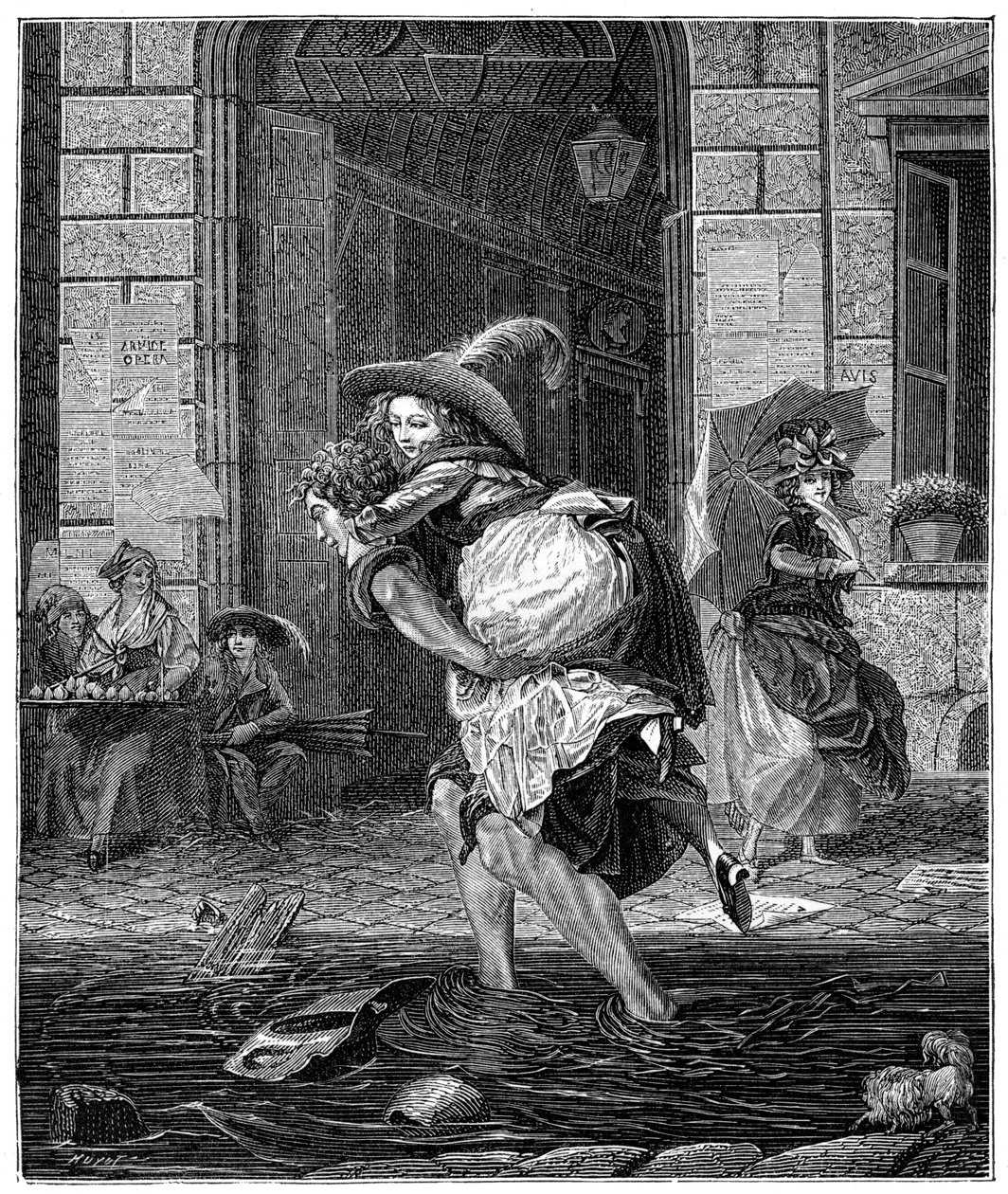 《穿越风暴》，1885年。 作者 卡尼尔