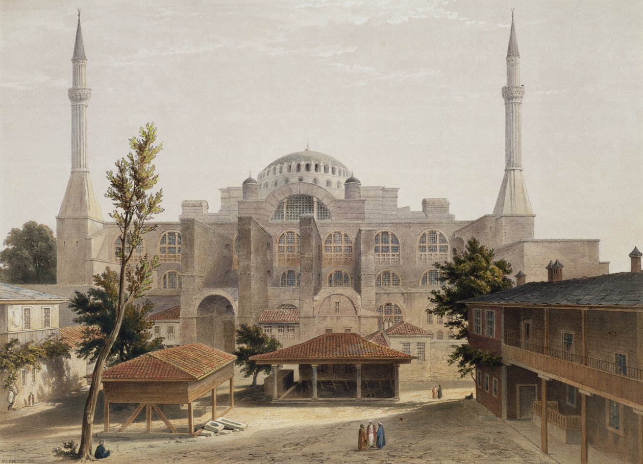 Haghia Sophia，君士坦丁堡，酒吧。 1852年 作者 加斯帕德·福萨蒂（Gaspard Fossati）