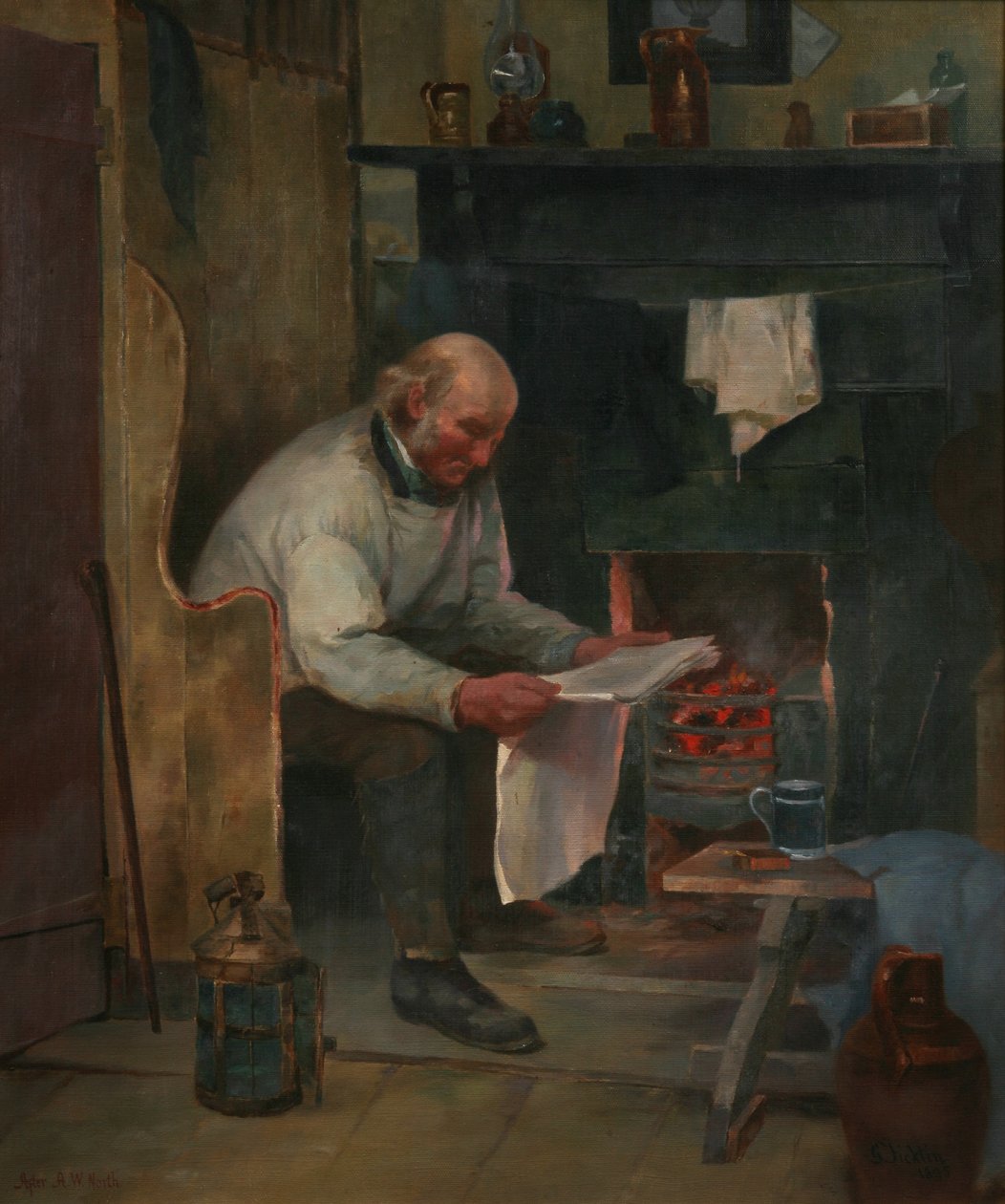 知足，1895年 作者 乔治·菲克林